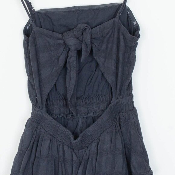 American Eagle Womens Tiered Open Back Romper Size XS Gray Sleeveless Coquette - Picture 10 of 10